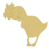 3D Duck Cutout Unfinished Wood Animal Nursery Spring Door Hanger MDF Shape Canvas Style 6 Art 1… (24") Diverse Woodworking