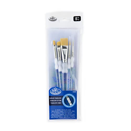 Royal & Langnickel Soft Grip Paint Brushes (5 Piece Brush Set) - WoodArtSupply