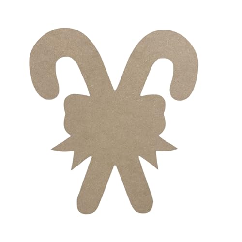 Christmas Candy Canes Unfinished Cutout, Wooden Shape, DIY Craft Build-A-Cross