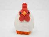 Selsela White Hen Miniature Wood Chicken Bird Art Statue Mini Carved Ornament Figurine Small Farm Animals Collectible Selsela