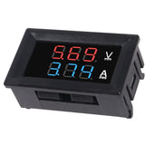 Alinan 6pcs Digital Voltmeter Ammeter DC 100V 10A Amp Voltage Current Volt Amp Meter Tester 3 Bits Dual LED Display Panel(Red-Blue) Amp Volt Alinan