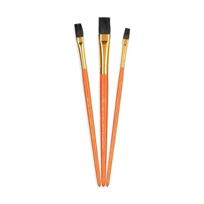 Royal & Langnickel Royal Zip N' Close Camel Flat 3-Piece Brush Set - WoodArtSupply