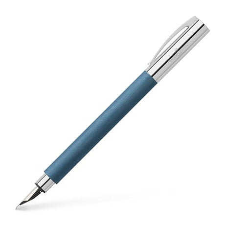 FABER-CASTELL 147142 Faber Castel Fountain Pen, EF Fine Point, Ambition Resin, Blue, Dual-Use Faber-Castell