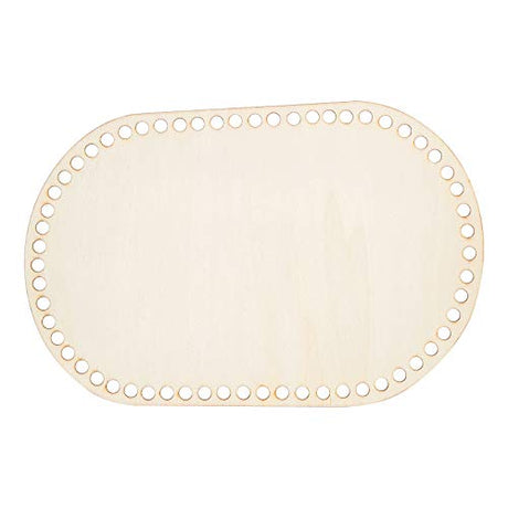 PH PandaHall Wooden Basket Bottom, 11.8 x 7.6 Inch Oval Wooden Base Shaper Blank Crochet Base for Thick Yarn DIY Knitting Basket Weaving Supplies PH PandaHall