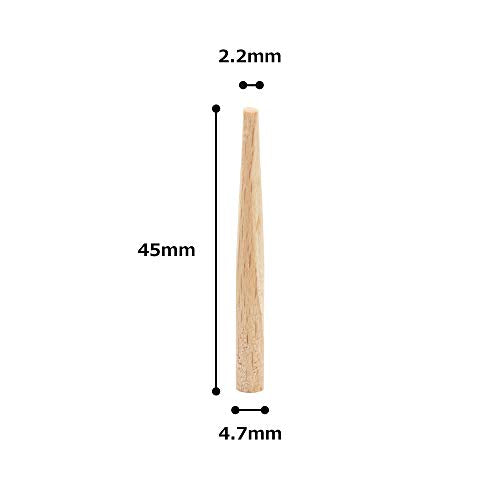 KAKURI Wooden Nails for Woodworking 3/16 inch (4.7mm), Tapered Wooden Dowel Rods for Crafts and Small Furniture, Natural Japanese Beechwood, Bulk 300 KAKURI