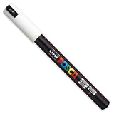 Posca - Ultra Fine to Fine Paint Marker Pens Set - PC-1MR, PC-1M, PC-3M - White Ink - Pack of 3 posca