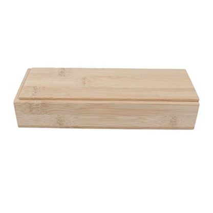 SUPVOX Unfinished Wood Box Bamboo Storage Box with Pull Out Lid Small Jewelry Gift Organizer for DIY Craft Home Travel - WoodArtSupply