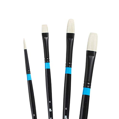 Princeton Aspen, Series 6500, Synthetic Paint Brush for Acrylics and Oils, Professional 4-Piece Set - WoodArtSupply