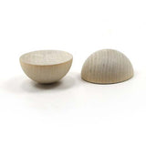 Mylittlewoodshop Pkg of 12 - Split Ball - 1 inch in diameterand 1/2 inch thick unfinished wood (WW-CPB100-12) Unique Wood Shapes