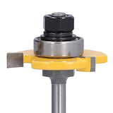 Domino Joiner, Slot Cutter Router Bit 3 Wing Adjustable 2Pcs for Particle Board for Solid Wood for Plywood for Medium Density Fiberboard Shanrya