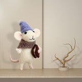Mice Needle Felting Starter Kit Felt Mouse Craft Kit, Needle Felting Kit Beginner Unfinished Wool Felt Mouse Craft Kit for Beginner DIY Craft. CurcKua