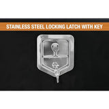 Buyers Products 1703350 Black Steel Underbody Truck Box With Lockable T-Handle Latch, 14 x 12 x 24 Inch, Made In The USA, Contractor Tool Box, Tool Buyers Products Company