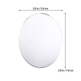 SEWACC Mirror Mosaic Tiles 20pcs Mini Oval Mirrors Craft Mirrors Tiles Women Make Up Mirror Unfinished Mirror Lens Glass Mosaic Tile for DIY Craft SEWACC