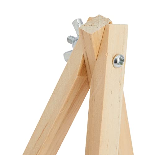 Juvale 6 Mini Easels - Natural Wood Decorative Display Table Setting Place Card Holder - 7 inch