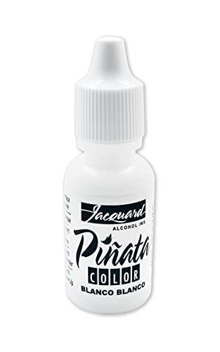 Jacquard Pinata Alcohol Ink - Blanco Blanco White - Professional and Versatile Ink That Produces Color Saturated and Acid-Free Results - 1/2 Fluid - WoodArtSupply