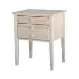 International Concepts Accent Table with Drawers Unfinished IC International Concepts