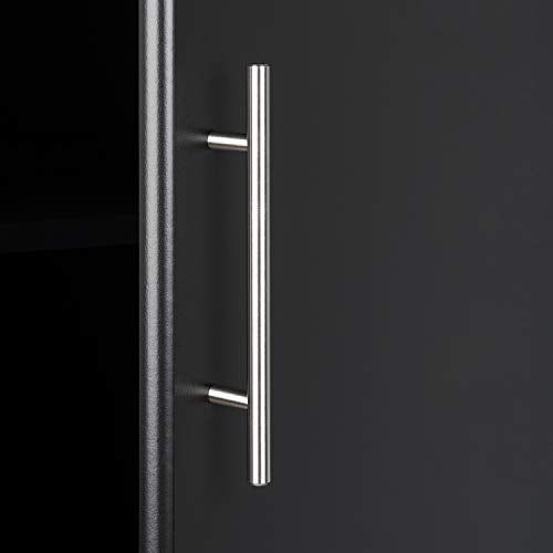 Prepac Elite Functional 9-Piece Garage Cabinets and Storage System Set A, Simplistic Garage Closet Shop Cabinets 24" D x 112" W x 89" H, Black, Prepac