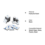 Double Sided Foam Tape Strong Pad Mounting,Black Self-Adhesive Tape Include Square Round and Rectangular(60Pcs) Tstfadac
