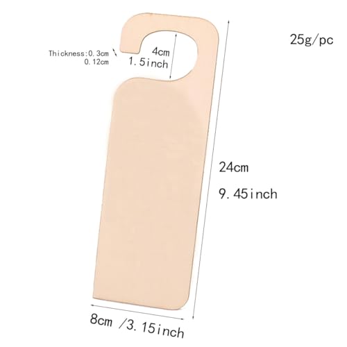 6pcs Unfinished Wood Door Knob Hangers Blank Natural Signs Plaque Gift Tag Memo Board for DIY Craft Home Hotel Meeting Session Office ULTNICE
