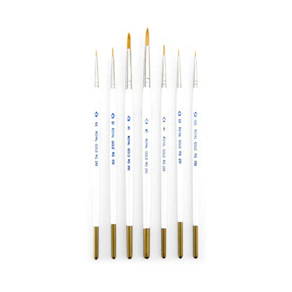 Royal Gold Royal & Langnickel Detail Artist Brush Set, 7pc - WoodArtSupply