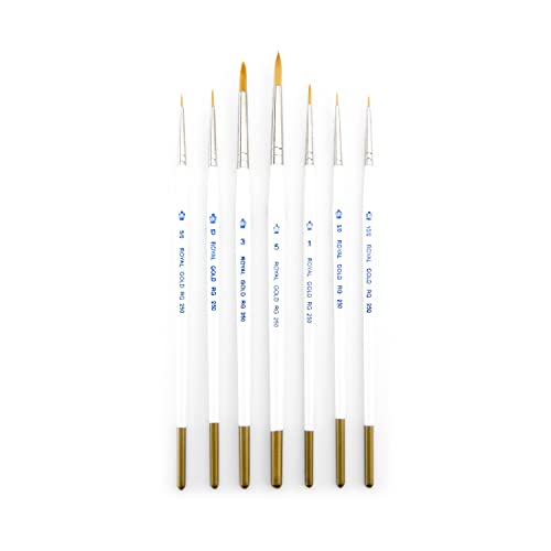 Royal Gold Royal & Langnickel Detail Artist Brush Set, 7pc - WoodArtSupply