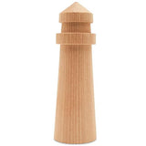 Pinehurst Crafts Large Unfinished Wood Lighthouse, Great to Paint or Use for Crafting, Beach & Ocean Décor, 5-1/2 Inch Tall by 1-3/4 Inch Wide, Pack Pinehurst Crafts