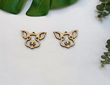 30pcs of Pig Wood Earring Blanks,DIY Farmhouse Wood Earrings Blanks for Craft Jewelry Making(2'') Yuxuanish