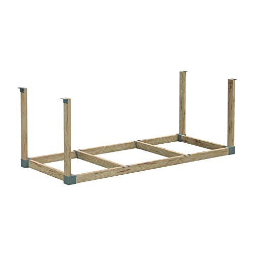 HyLoft HEAVYWEIGHT 48" W x 96" D Do-it-Yourself Plastic Ceiling Storage Kit, Gray HyLoft