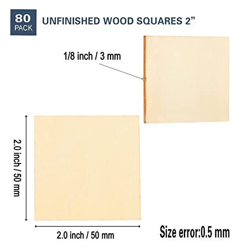 [Upgraded] Artificer Wood Squares, 4x4 Inch 26 Pack 1/4 Thick Unfinished  Wooden Boards for Scrabble Tiles Blank Plywood Sheets Cutouts Small  Painting