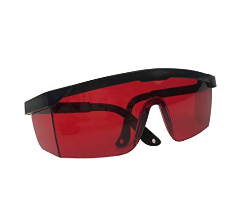 Laser Light Safety Glasses Eye Protection Goggles Laser Protection Glasses Goggles OD 4+ Red Color For Typical 200~540nm Blue Violet Green Laser - WoodArtSupply