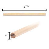 Paracord Planet Wooden Dowel Rods – Unfinished Natural Wood Sticks (2 Pack, 7 7/8 Inch) Paracord Planet