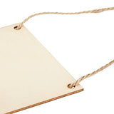 48 Pack Unfinished Blank Wood Signs for DIY Crafts, Painting, and Engraving Wall Decorations (6 x 4 in) Juvale