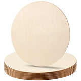 JEUIHAU 40 Packs 10 Inches Wood Rounds, Unfinished Blank Wood Circles, Natural Round Wooden Discs for DIY Crafts, Door Hangers, Home Decors JEUIHAU