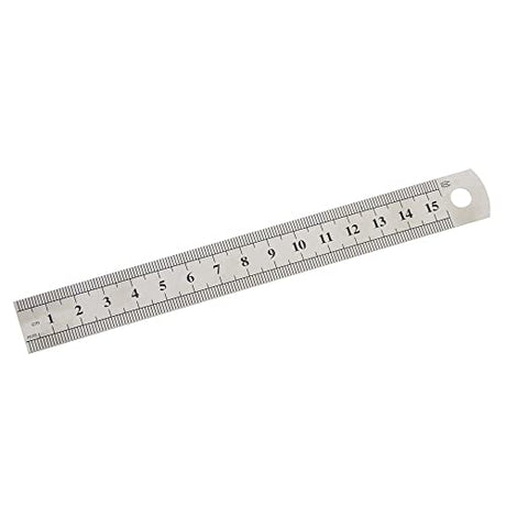 15cm 6 Inch Stainless Steel Straight Ruler Precision Double Sided Drafting Metal Rulers for Measuring Tool Generic