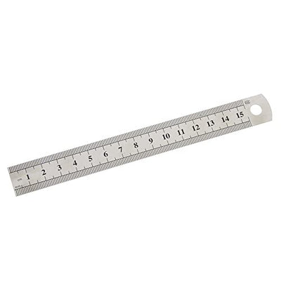 15cm 6 Inch Stainless Steel Straight Ruler Precision Double Sided Drafting Metal Rulers for Measuring Tool