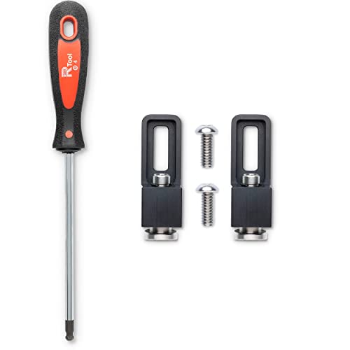 Low-Profile CNC Vise Clamp Kit, Set of 2, Heavy-Duty Stainless-Steel Jaws with 10° Angle for T-Track, Workbench, Router, and Jig Support, Includes DOG RIVER TOOLS