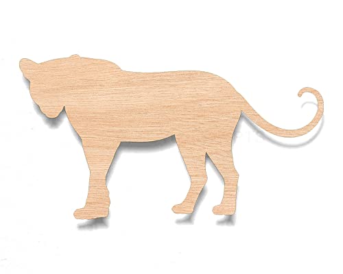 Unfinished Wood for Crafts - Leopard Cheetah Big Cat Shape - African Wildlife - Large & Small - Pick Size - Unfinished Wood Cutout Shapes Jungle -