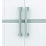 Keter Storage Cabinet with Doors and Shelves for Tool, Home Organization,Large, White & Grey Keter