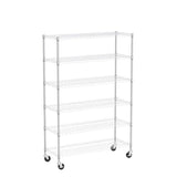 Storage Shelves Heavy Duty, 5999 Lb Capacity Wire Shelving Units Metal Shelf with Wheels NSF Certification 48" L×18" W×72" H Height Adjustable for Dlewmsyic