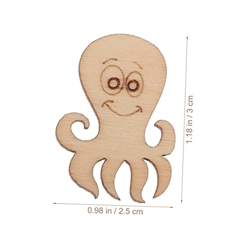 ABOOFAN 1000 Pcs Marine Life Wood Chips Wooden Sea Life Slices Wood Cutouts Ocean Animal Wooden Slices Unfinished Wood Animal Fish Cutouts Seahorse ABOOFAN