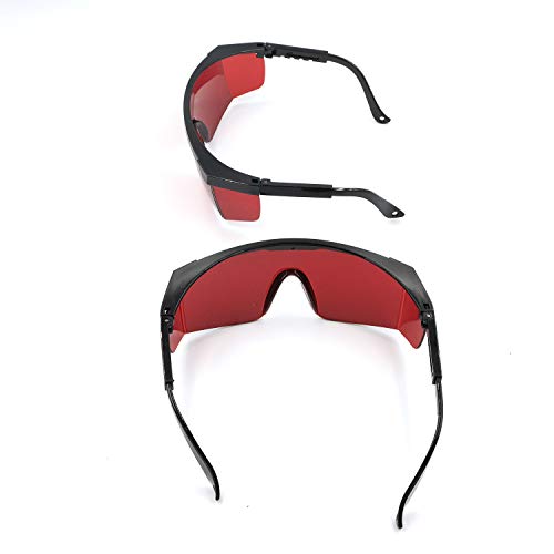 GOSONO 2 SET Goggles Laser Safety Glasses 190nm to 540nm Laser protective eyewear With Velvet Box (2pcs Red) GOSONO