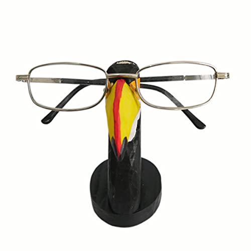 Red Dollar Handmade Wood Carved Animal Eyeglass Holder, Cute Sunglasses Display Stand,Christmas Business Gift Red Dollar