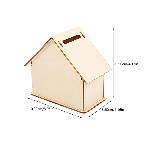 Zerodeko 5pcs Small House Coin Bank Piggy Bank Toy Small House Money Jar House Craft Kit Unfinished Craft House DIY Coin Bank Bulk Kids Toys Doddle - WoodArtSupply