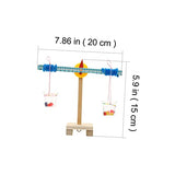 Vaguelly 1 Set Scale Model Earth Balance Educational Balancing Toy Balance Scale Counting Game DIY Educational Model Kit Mini Toy Wood Toy Kids Vaguelly
