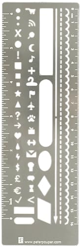 Metal Stencil Bookmark for Bullet Journals