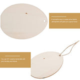 PartyKindom 20pcs Wood Easter Egg Wood Craft Ornaments Unfinished Wood Cutout Easter Eggs for Kids Egg Wood DIY Crafts Cutouts Eggs Shape Wood PartyKindom