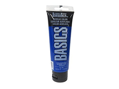 Liquitex BASICS Acrylic Paint, 118ml (4-oz) Tube, Ultramarine Blue