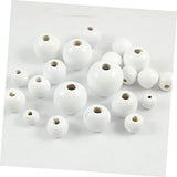 Tofficu 1000 Pcs Wooden Round Balls Unfinished Loose Beads Wood Balls DIY Wood Craft Beads Natural Beads Wooden Beads Bulk Wooden Slices Dics Log Tofficu