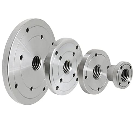 BREAKA 4pcs Steel Wood Lathe Face Plates 1" X 8tpi Thread Flange Faceplate, Woodworking Turning Tools, Lathe Chuck BREAKA