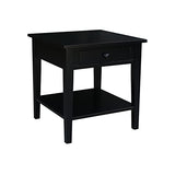 IC International Concepts End Table, Black IC International Concepts